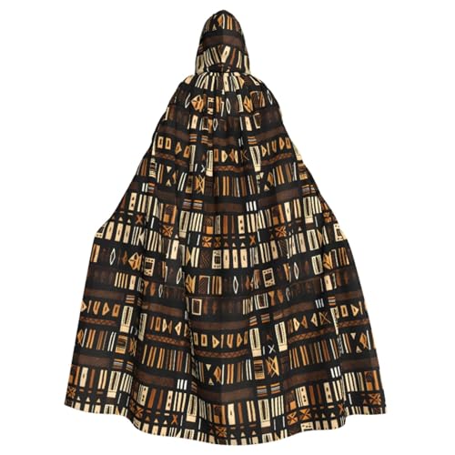 Longyiyi Unisex Robe Capes Adult African Mud Cloth Tribal Print Hooded Cloak for Cosplay Halloween Death Vampire Costumes. von Longyiyi