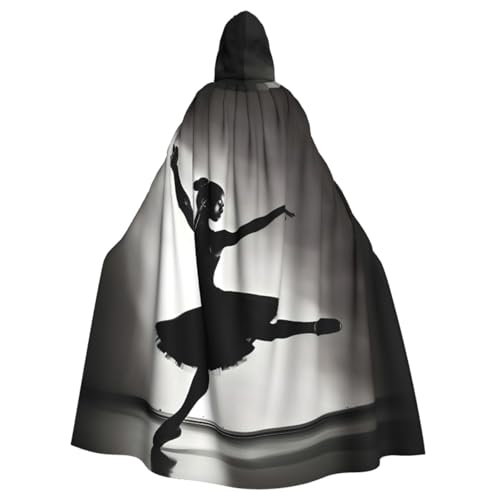 Longyiyi Unisex Roben Capes Erwachsene Ballerina Tanzdruck Kapuzenumhang für Cosplay Halloween Tod Vampir Kostüme von Longyiyi