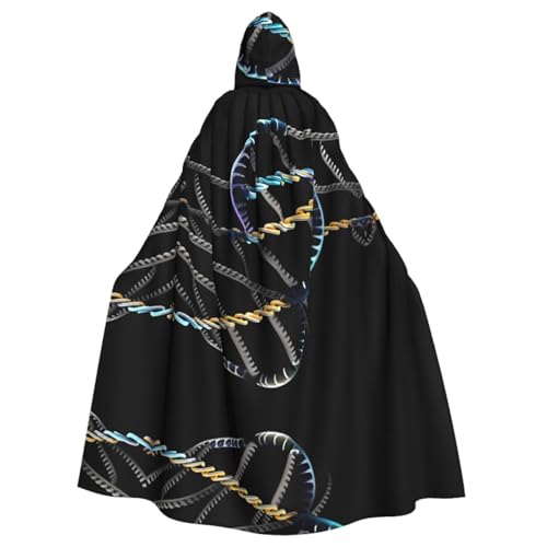 Longyiyi Unisex Roben Capes Erwachsene DNA-Kette Fotodruck Kapuzenumhang für Cosplay Halloween Tod Vampir Kostüme von Longyiyi