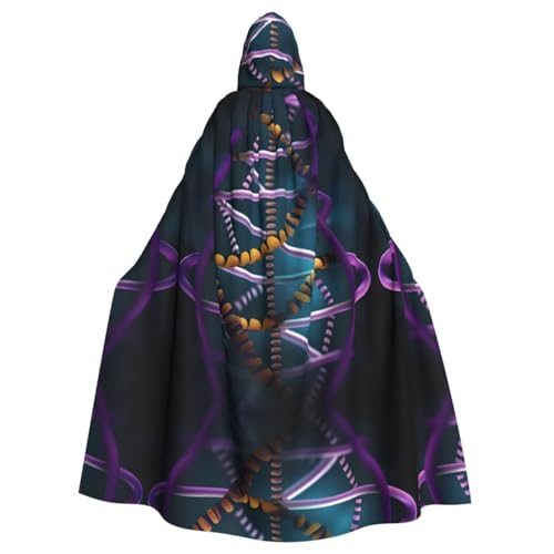 Longyiyi Unisex Roben Capes Erwachsene DNA-Kette Fotodruck Kapuzenumhang für Cosplay Halloween Tod Vampir Kostüme von Longyiyi