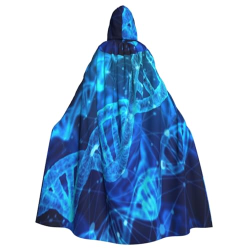 Longyiyi Unisex Roben Capes Erwachsene DNA-Kette Fotodruck Kapuzenumhang für Cosplay Halloween Tod Vampir Kostüme von Longyiyi