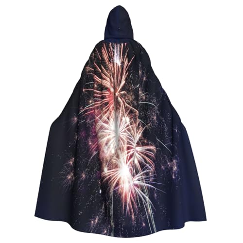 Longyiyi Unisex Roben Capes Erwachsene Explosion Feuerwerk Druck Kapuzenumhang für Cosplay Halloween Tod Vampir Kostüme von Longyiyi