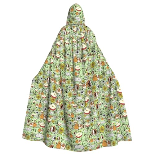 Longyiyi Unisex Roben Capes Erwachsene Meerschweinchen Druck Kapuzenumhang für Cosplay Halloween Tod Vampir Kostüme von Longyiyi