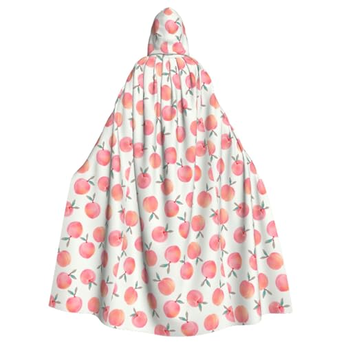 Longyiyi Unisex Roben Capes Erwachsene Rosa Pfirsichdruck Kapuzenumhang für Cosplay Halloween Tod Vampir Kostüme von Longyiyi