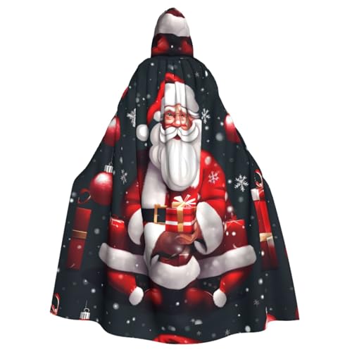 Longyiyi Unisex Roben Capes Erwachsene Weihnachten Weihnachtsmann Druck Kapuzenumhang für Cosplay Halloween Tod Vampir Kostüme von Longyiyi