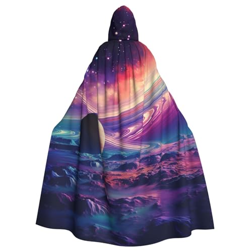 Longyiyi Unisex Roben Capes Erwachsene Weltall Planeten Druck Kapuzenumhang für Cosplay Halloween Tod Vampir Kostüme von Longyiyi