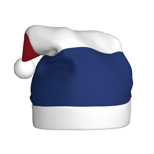 Longyiyi Weihnachtsmütze für Erwachsene, Plüsch, dekorativ, niederländische Flagge, Unisex, Weihnachtsmannmütze für Weihnachtsaccessoires von Longyiyi