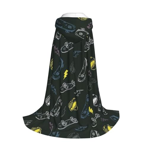 Longzehao Kapuzenumhang mit Graffiti-Skateboard-Druck, für Kinder mit Halloween, Weihnachten, Cosplay, Kapuzenumhang Longzehao Kapuzenumhang mit Graffiti-Skateboard-Druck, für Kinder mit Halloween, Weihnachten, Cosplay, Kapuzenumhang von Longzehao