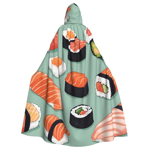 Longzehao Uni Bademäntel Erwachsene Umhänge leckere Sushi 1 Print Cosplay Mantel Halloween Karnevalskostüme von Longzehao