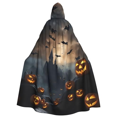 Longzehao Uni Roben Capes Erwachsene Halloween Fliegende Fledermäuse 3 Druck Kapuzenumhang für Cosplay Halloween Karneval Kostüme von Longzehao