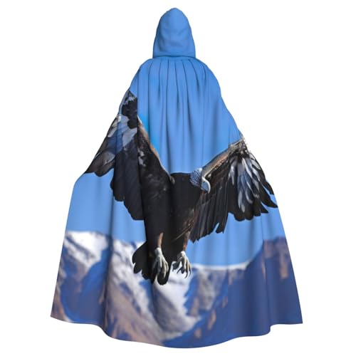 Longzehao Uni Roben Capes Erwachsene Weißkopfseeadler 1 Druck Kapuzenumhang für Cosplay Halloween Karneval Kostüme von Longzehao