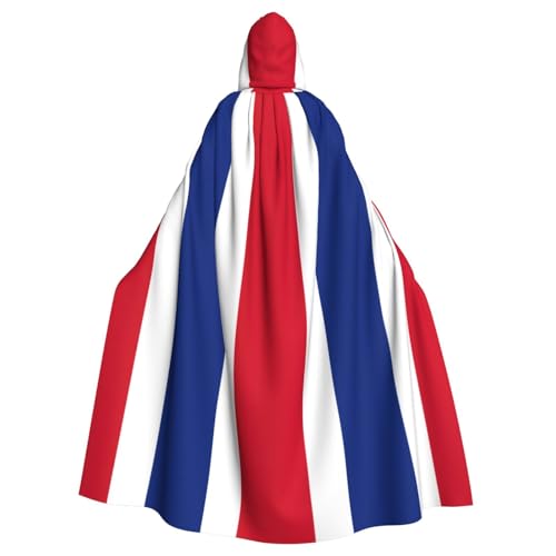 Longzehao Uni Roben Umhänge Erwachsene Flagge von Costa Rica Print Kapuzenmantel für Cosplay Halloween Karneval Kostüme von Longzehao