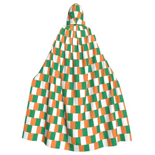 Longzehao Uni Roben Umhänge Erwachsene Irish Flag Print Kapuzenmantel für Cosplay Halloween Karneval Kostüme von Longzehao