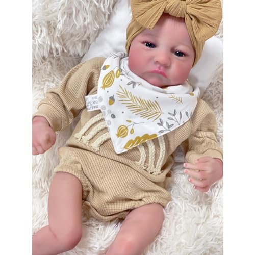 Lonian 19 Zoll 48 cm wiedergeborene Babypuppen, realistische Babypuppe mit weichem Baumwollkörper, die echt aussehende, lebensechte Frühchen-Babypuppen, weiches Babyspielzeug für Kinder von Lonian