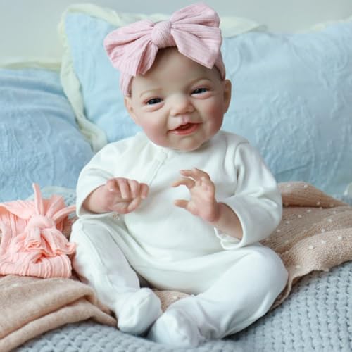 Lonian 20-Zoll lebensechte Reborn-Puppe mit weichem Körper - Realistische Neugeborene Mädchen-Silikonpuppe mit Kleidung, offenen Augen und Spielzubehör - Geschenk für Mädchen ab 3 Jahren Lonian 20-Zoll lebensechte Reborn-Puppe mit weichem Körper - Realistische Neugeborene Mädchen-Silikonpuppe mit Kleidung, offenen Augen und Spielzubehör - Geschenk für Mädchen ab 3 Jahren von Lonian
