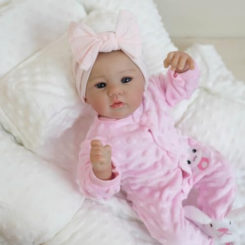 Lonian Reborn Babies Puppen 17 Zoll realistische Neugeborene Mädchen lebensechte echte Baby offenes Auge Weichheit Stoff Körper, der niedlich Aussehen Kleinkind Silikon Vinyl Gliedmaßen Lonian Reborn Babies Puppen 17 Zoll realistische Neugeborene Mädchen lebensechte echte Baby offenes Auge Weichheit Stoff Körper, der niedlich Aussehen Kleinkind Silikon Vinyl Gliedmaßen von Lonian