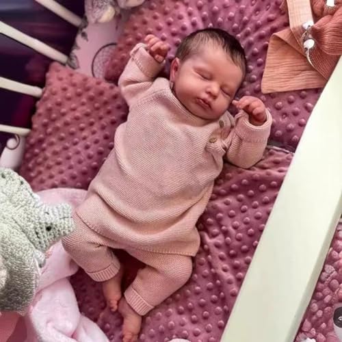 Lonian Reborn Baby Puppen, die echt Aussehen 20 Zoll schlafen neugeborenes Baby Junge weiches Silikon Vinyl lebensechte Baby-Puppen mit Schnuller + Flasche von Lonian