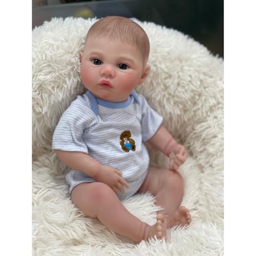 Lonian Reborn Baby Puppen 18 Zoll Reborn Baby Puppen Silikon Körper Neugeborenes Kleinkind Puppen Bester Wunsch für Alter3 + von Lonian