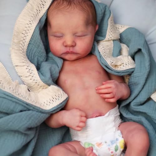 Lonian Reborn-Baby-Puppen 19 Zoll lebensechte Baby-Puppe Real Life Baby-Puppen, die Aussehen echte weiche schlafende Neugeborene Baby-Puppen Spielzeug (Junge) von Lonian