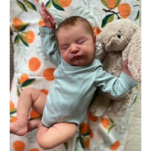 Lonian Reborn-Babypuppen, 19 Zoll, realistische Neugeborene, Babypuppen, weiche Silikon-Babypuppe mit Kleidung und Spielzeugzubehör von Lonian