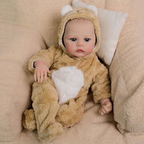 Lonian Reborn-Puppen - 18-Zoll handgefertigte realistische Baby-Puppen weicher Stoffkörper mit Spielzeug-Zubehör, Reborn-Baby-Puppen wie EIN lebensechtes Baby (B) von Lonian