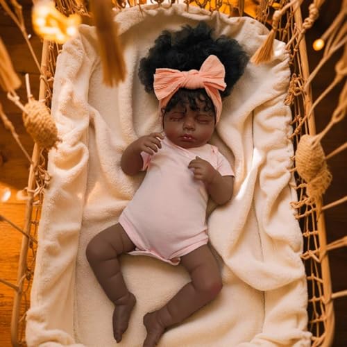Lonian Reborn Puppen 18 Zoll lebensecht schwarzes Mädchen Weichheit Körper afrikanisch realistisch neugeborenes echtes Leben Baby Karamell Haut lockig hairss für Kinder Alter 3 + Lonian Reborn Puppen 18 Zoll lebensecht schwarzes Mädchen Weichheit Körper afrikanisch realistisch neugeborenes echtes Leben Baby Karamell Haut lockig hairss für Kinder Alter 3 + von Lonian
