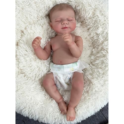 Lonian Reborn Puppen 19 Zoll realistische schlafende neugeborenes Baby mit weichem Körper poseable Full Vinyl Body waschbar Bad Puppe (ohne Kleidung (Junge) von Lonian