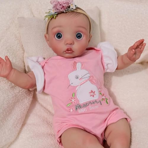 Lonian Reborn Puppen Neugeborenes Baby Leben wie Reborn Baby Puppe 42cm Real Looking Weighted Reborn Puppe für Mädchen Alter 3 von Lonian