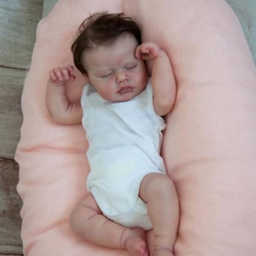 Reborn-Baby-Puppen 19 Zoll Reborn-Puppen Realistische Neugeborenen-Baby-Puppen Weicher Körper Poseable Full Vinyl Body Like a Lifelike Baby (Junge) von Lonian