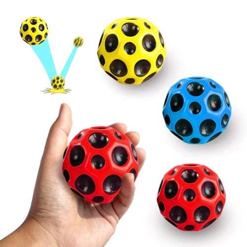Lonimia 3Pcs Bounce Ball,zufällige Farbe Moon Ball,Kleiner Wasserball,7cm,Badestrandspielzeug,zum Werfen,Wasserspiele am Trampolin Spielen,Lavaball,Bam Ball,Bouncing Ball,Blitzball von Lonimia