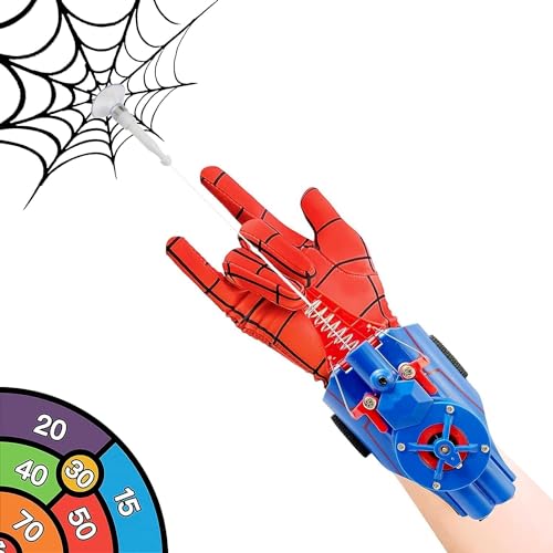 Spider Web Shooter Spinnennetz Launcher- 9.4ft automatische Seil Launcher mit USB-Ladung - Superhero Rollenspiel Spielzeug für Kinder (blau) von Lonyiabbi