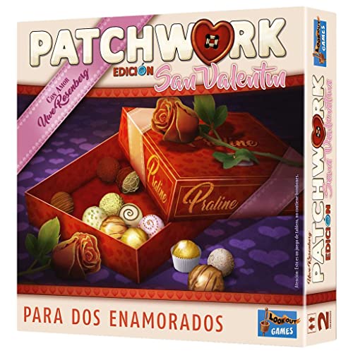 Lookout Spiele – Patchwork Valentinstag: Valentinstag-Brettspiel auf Spanisch für 2 Spieler ab 8 Jahren von Lookout