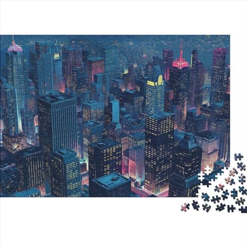 1000 Teile Bustling City Puzzle Für Erwachsene Und Kinder Ab 14 Jahren Bustling Streets Puzzles Spielzeug Geschen 1000pcs (75x50cm) von Loommgger