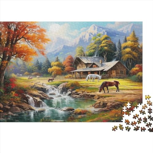 Alpine Serenity Puzzles 300 Teile Rivers and Streams Puzzles Für Erwachsene Lernspiel Herausforderung Spielzeug Puzzles Für Erwachsene Kinder Einzigartiges Geschenk Moderne Wohnkultur300pcs (40x28cm) von Loommgger
