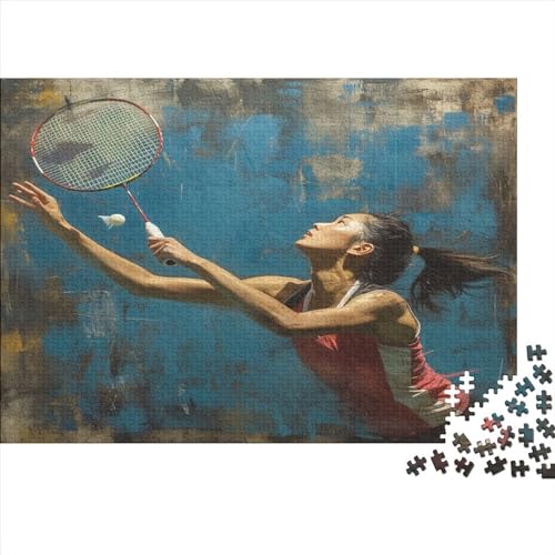 Badminton 1000 Stück Recycelbare Hochauflösendes Druck Materialien Shuttlecock Puzzles Für Erwachsene Puzzlespil 1000 Teile 1000-teiliges Puzzle Lernspiel Geschenk 1000pcs (75x50cm) von Loommgger