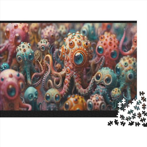 Colorful Monsters Puzzles 500 Teile Cute Aliens Puzzles Für Erwachsene Lernspiel Herausforderung Spielzeug Puzzles Für Erwachsene Kinder Einzigartiges Geschenk Moderne Wohnkultur 500pcs (52x38cm) von Loommgger