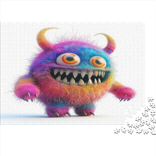 Colorful Monsters Puzzles 500 Teile Cute Aliens Puzzles Für Erwachsene Lernspiel Herausforderung Spielzeug Puzzles Für Erwachsene Kinder Einzigartiges Geschenk Moderne Wohnkultur500pcs (52x38cm) von Loommgger