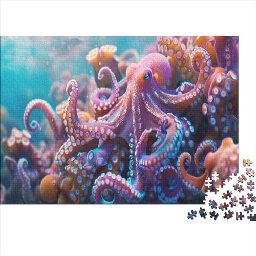 Dazzling Octopus Puzzles 300 Teile Colourful Sea Creatures Puzzles Für Erwachsene Lernspiel Herausforderung Spielzeug Puzzles Für Erwachsene Kinder Einzigartiges Geschenk Moderne Wohnkultur300pcs (40 von Loommgger