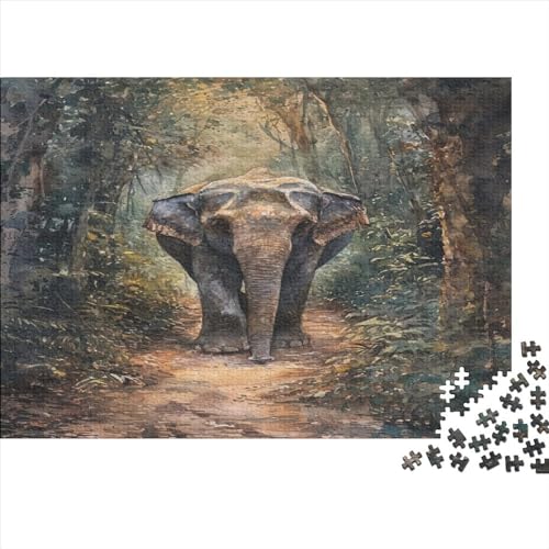 Elephant Portrait Puzzles 1000 Teile African Animals Puzzles Für Erwachsene Lernspiel Herausforderung Spielzeug Puzzles Für Erwachsene Kinder Einzigartiges Geschenk Moderne Wohnkultur 1000pcs (75x50cm von Loommgger