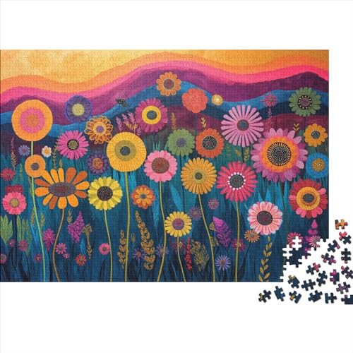 Multicoloured Flower Fields Puzzles 1000 Teile Romantic Mountains Puzzles Für Erwachsene Lernspiel Herausforderung Spielzeug Puzzles Für Erwachsene Kinder Einzigartiges Geschenk Moderne Wohnkultur 100 von Loommgger