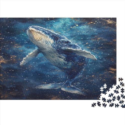 Space Whale 1000 Teiliges Puzzle Maritime Hegemony Puzzles Für Erwachsene Recycelbare Materialien Hochauflösendes 1000 Teile Puzzle Familienspiel Geschenk Für Liebhaber Oder Freunde 1000pcs (75x50cm) von Loommgger