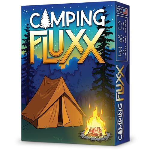 Camping Fluxx Kartenspiel von Looney Labs – Sommerspaß, Outdoor-Abenteuer, perfekt für Familien-Campingausflüge und Lagerfeuernächte von Looney Labs