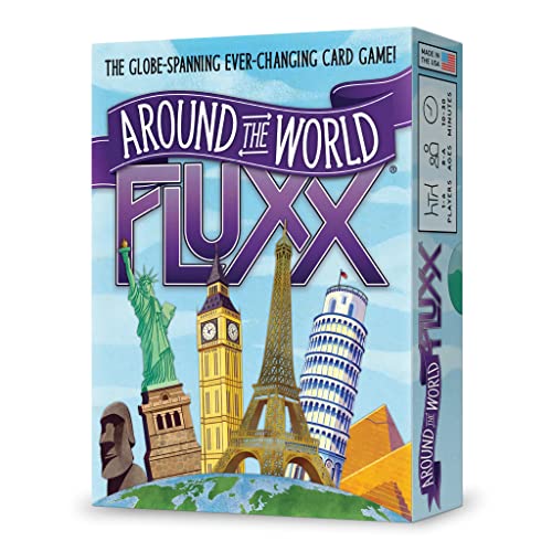 Looney Labs Around The World Fluxx Kartenspiel - Weltweites Abenteuer mit dynamischem Gameplay von Looney Labs