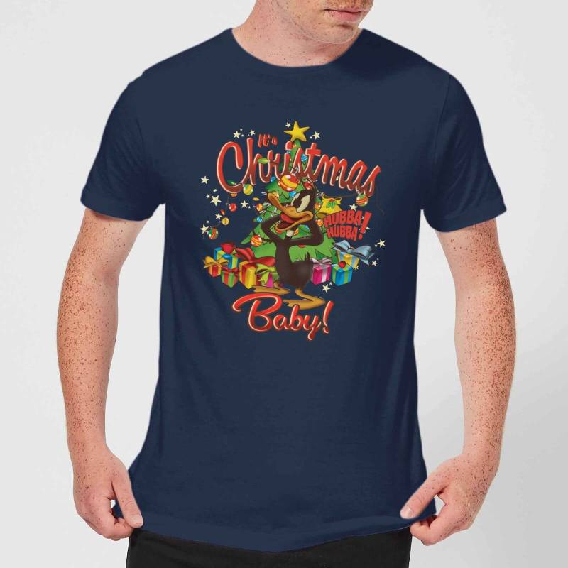 Looney Tunes Its Christmas Baby Herren Christmas T-Shirt - Navy Blau - M von Original Hero