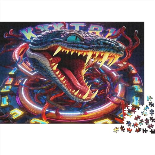 Colorful Schlange Puzzle 1000 Teile,Puzzle Für Erwachsene,Impossible Puzzle,GesKükenlichkeitsspiel Für Die Ganze Familie,Puzzle Legespiel-Erwachsenenpuzzle Puzzel 1000pcs (75x50cm) von Loongboy