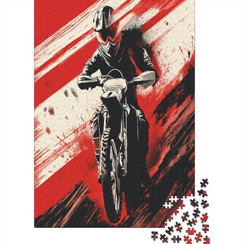 Dirt Bike 1000 Teile,Impossible Puzzle,GesKükenlichkeitsspiel Für Die Ganze Familie, Erwachsenen Puzzlespiel Puzzel 1000pcs (75x50cm) von Loongboy