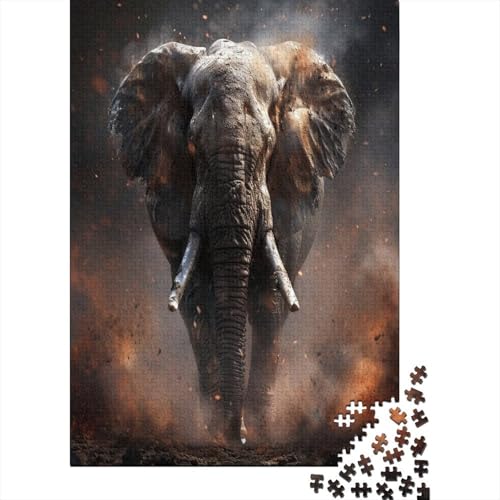 Elefant Puzzlespiel 1000 Teile Erwachsene -Puzzle 1000 Stück Spiel Puzzles Für Erwachsene Kinder Puzzle Erwachsenen Puzzlespiel Puzzel 1000pcs (75x50cm) von Loongboy