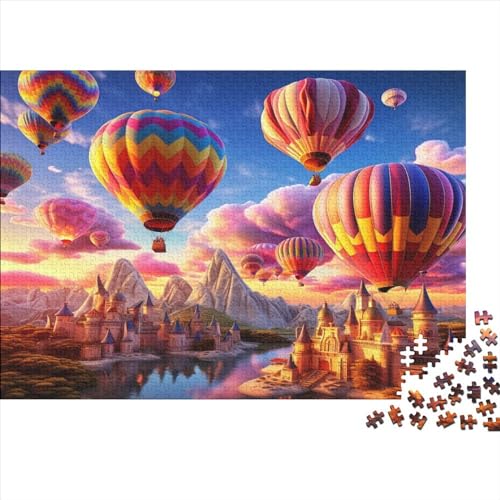 Hot Air Balloon Puzzle 1000 Teile Puzzles Für Erwachsene Lernspiel Herausforderungsspielzeug 1000-teilige Puzzlespiel Für Erwachsene Kinder Puzzel 1000pcs (75x50cm) von Loongboy