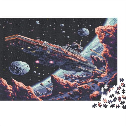 Interstellare Raumschiffe 1000 Teile,Impossible Puzzle,GesKükenlichkeitsspiel Für Die Ganze Familie, Erwachsenen Puzzlespiel Puzzel 1000pcs (75x50cm) von Loongboy