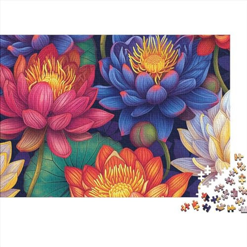 Lotus Puzzle 1000 Teile Erwachsener Kniffel Spaß Für Die Ganze Familie - Abwechslungsreiche 1000 Puzzleteilige Motive Puzzlespiel Erwachsene Puzzel 1000pcs (75x50cm) von Loongboy